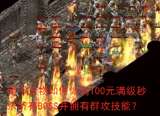 ���ֳ����������100Ԫ������ɱ����BOSS��ӵ��Ⱥ�����ܣ�