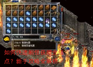 如何快速刷怪获取充值点?新手攻略全解析 如何快速刷怪获取充值点?新手攻略全解析