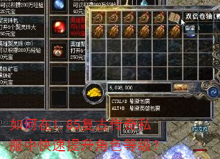 如何在1.85复古传奇私服中快速提升角色等级? 如何在1.85复古传奇私服中快速提升角色等级?